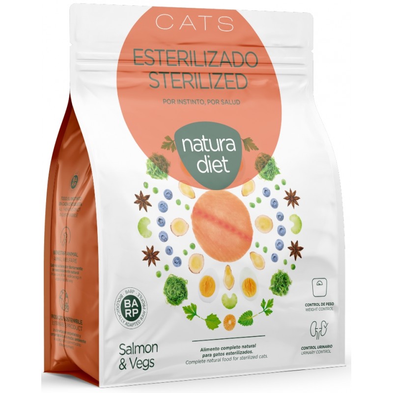 Natura Diet Cat Sterilized Salmon 800x800h