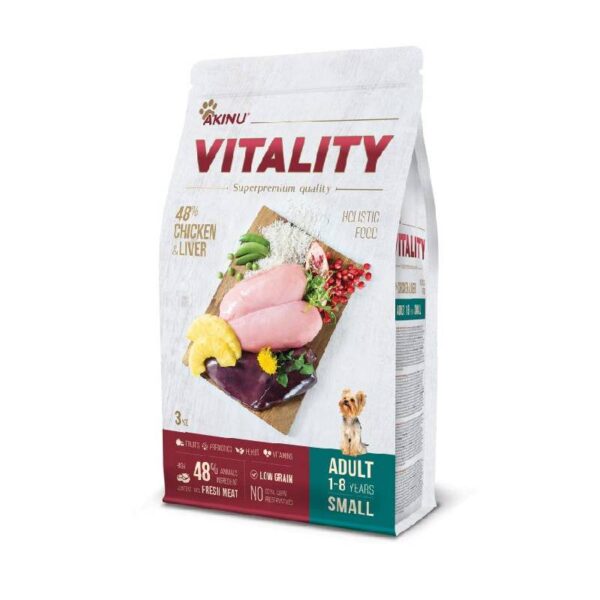 akinu vitality dog adult small chicken liver 3kg img