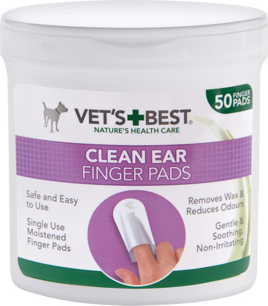 20211004133152 Vets Best Clean Ear Finger Pads 50tmch
